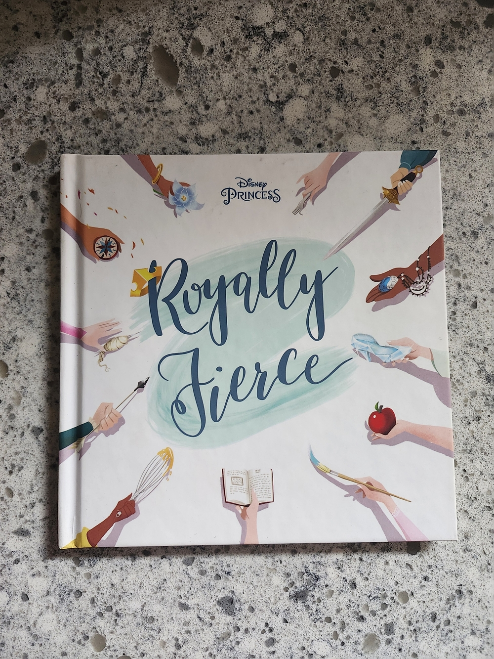 Disney Princess "Royally Fierce" Hardcover Activity Book - White & Teal